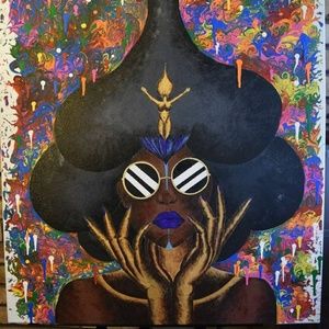 1of1 original 24x30 acrylic painting by Kylan C.